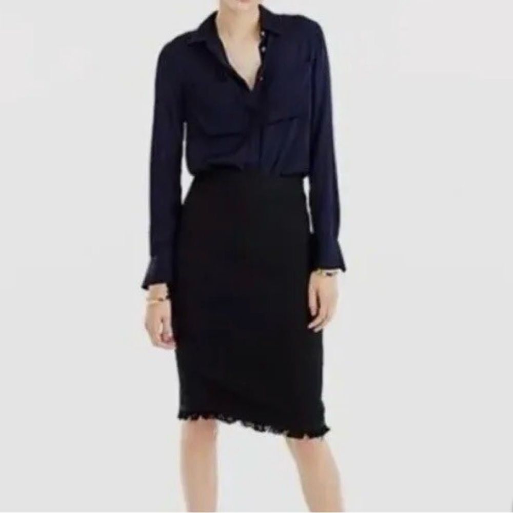 J. Crew Elegant Black Pencil Skirt